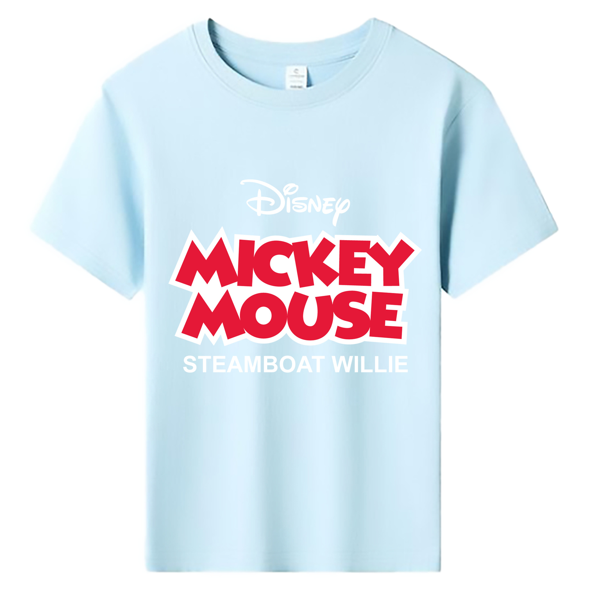ミッキーマウス Mickey Mouse 綿100％キッズTシャツ（フロントプリント）